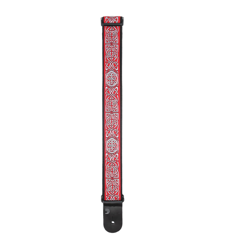 D’Addario Guitar Strap, Celtic Guitar Strap, Nylon Guitar Strap, Adjustable Guitar Strap, Leather End Strap, Woven Strap for Guitar, Guitar Accessories, World Tour Series, Acoustic & Electric Strap, Stylish Guitar Strap