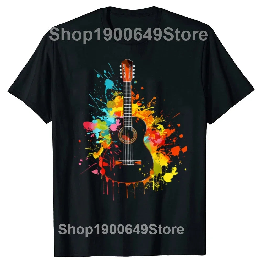Unisex Acoustic Guitar Musicians T‑Shirt – Soft Graphic Tee for Music Lovers