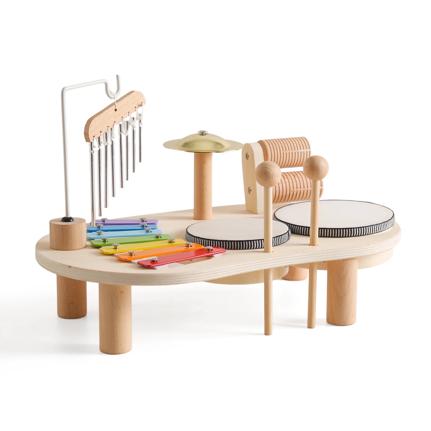 7pc Sets Music Toys for Children Music Instruments Girl Toys Wooden Cartoon Educational Instruments Children's Toys Instruments