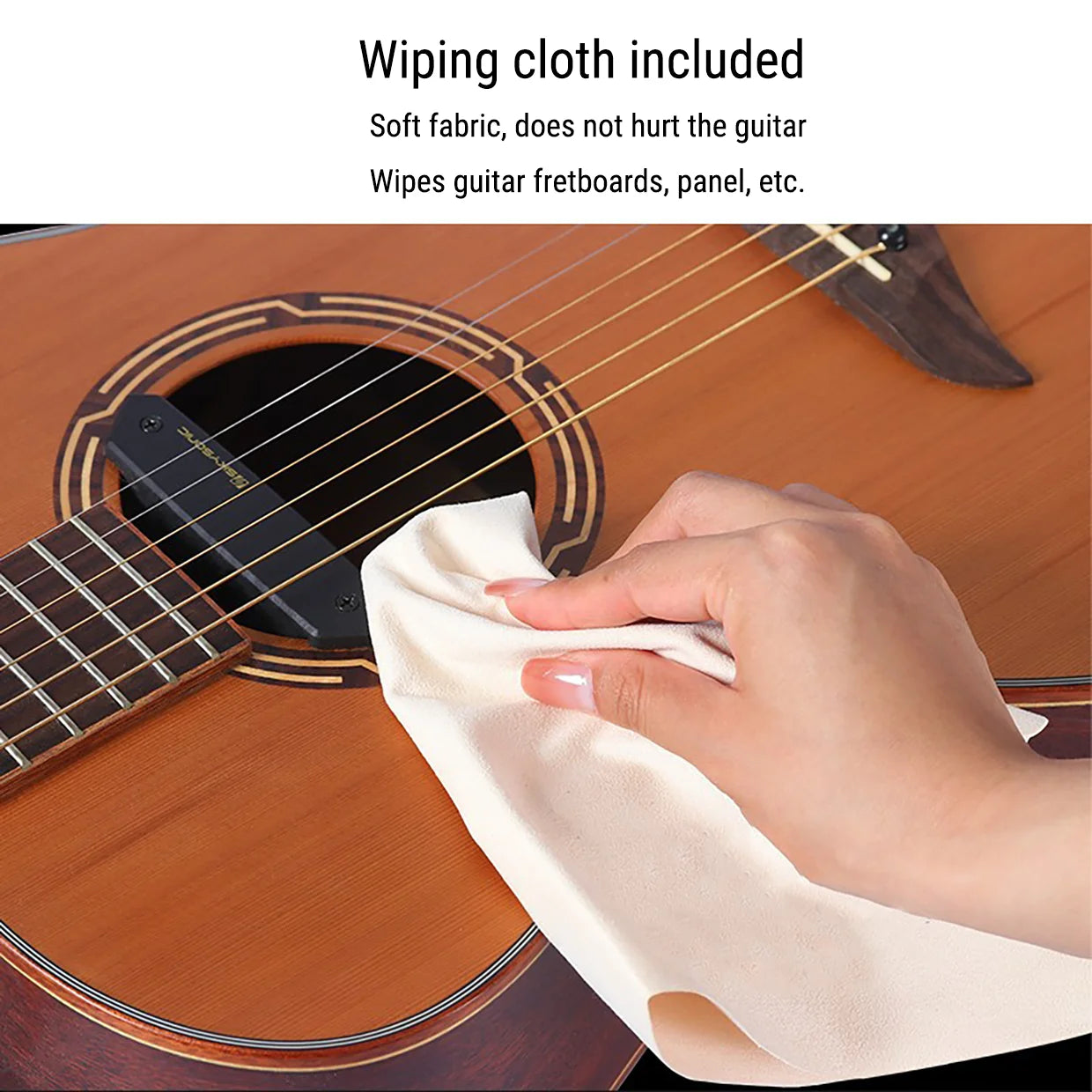 Guitar Cleaning Kit All IN ONE fretboard Lemon Oil Polish String Cleaner Guitar string winder for Guitar Cleaning Maintenance