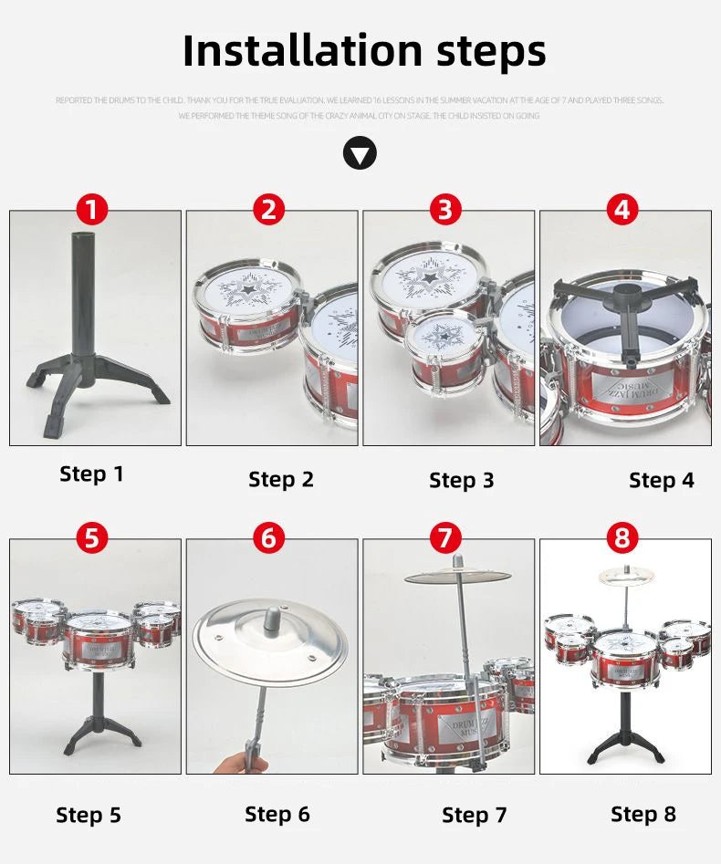 Children’s Jazz Drum Toy – Mini Practice Percussion Instrument for Babies & Beginners