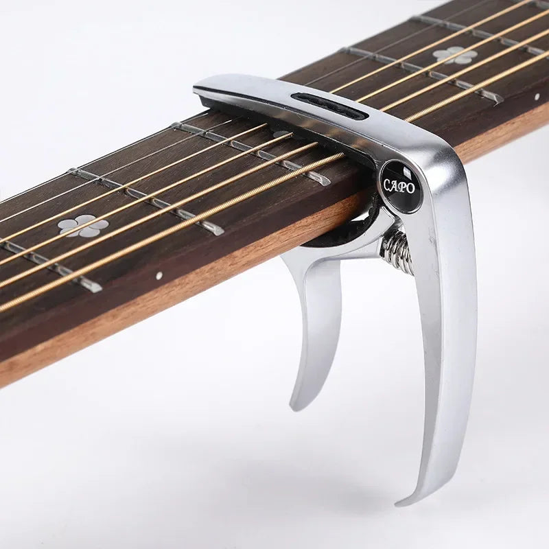 Excellent Metal Guitar Capo Adjustment Clip Guitar Capo for Acoustic Electric Guitars Bass Ukulele with Picks Holder 1PC
