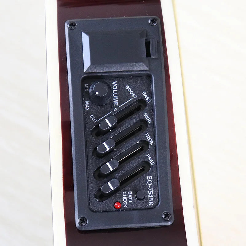 Thin-Body Acoustic-Electric Guitar Bundle – Beginner Guitar with Free Gig Bag & Extra Strings