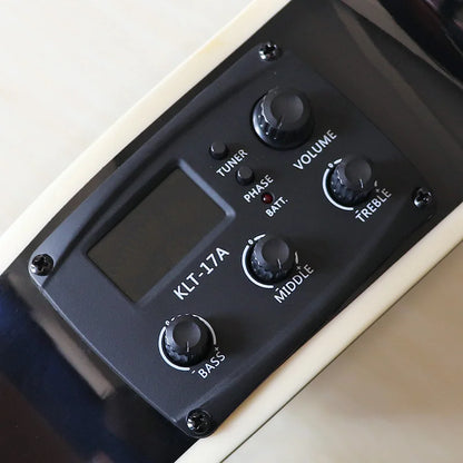 Thin-Body Acoustic-Electric Guitar Bundle – Beginner Guitar with Free Gig Bag & Extra Strings