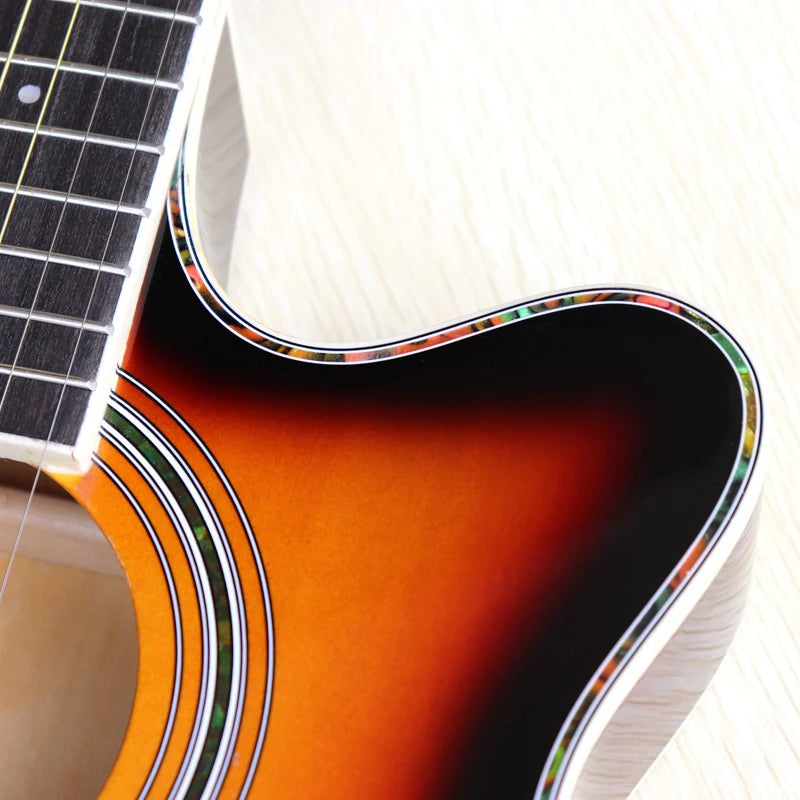 Thin-Body Acoustic-Electric Guitar Bundle – Beginner Guitar with Free Gig Bag & Extra Strings