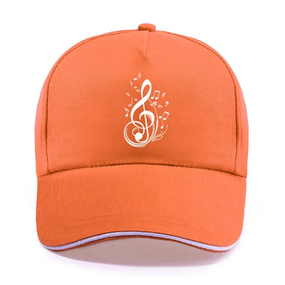New funny Musical Notes Living Print Baseball Cap Unisex Women Men Casual Cotton Hat Snapback Hats Trucker Caps Sun-Hats