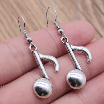 Musical Jewelry Earrings Musical Note Microphone Drum Guitar Violin Shaped Dangle Drop Earrings For Girls Women