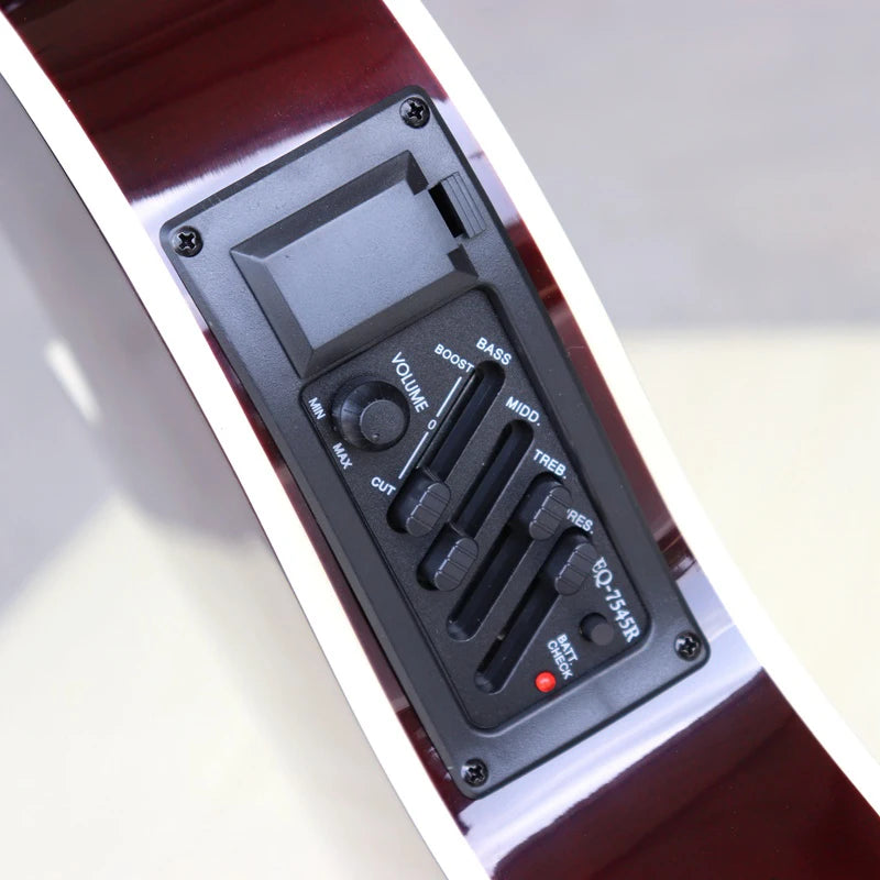 Thin-Body Acoustic-Electric Guitar Bundle – Beginner Guitar with Free Gig Bag & Extra Strings