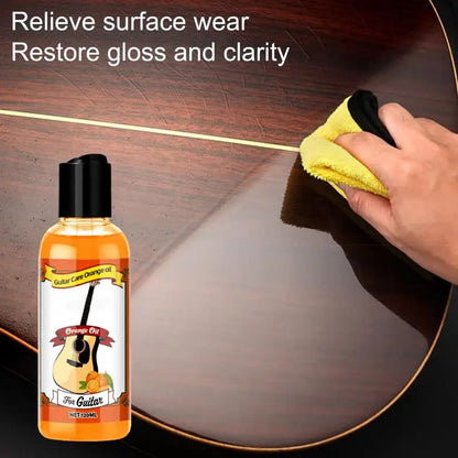 Fretboard Conditioner Guitar Care Oil Cleaner Polish Kit 120ml Polishing Oil Portable Guitar Care Orange Oil with Cleaning Cloth