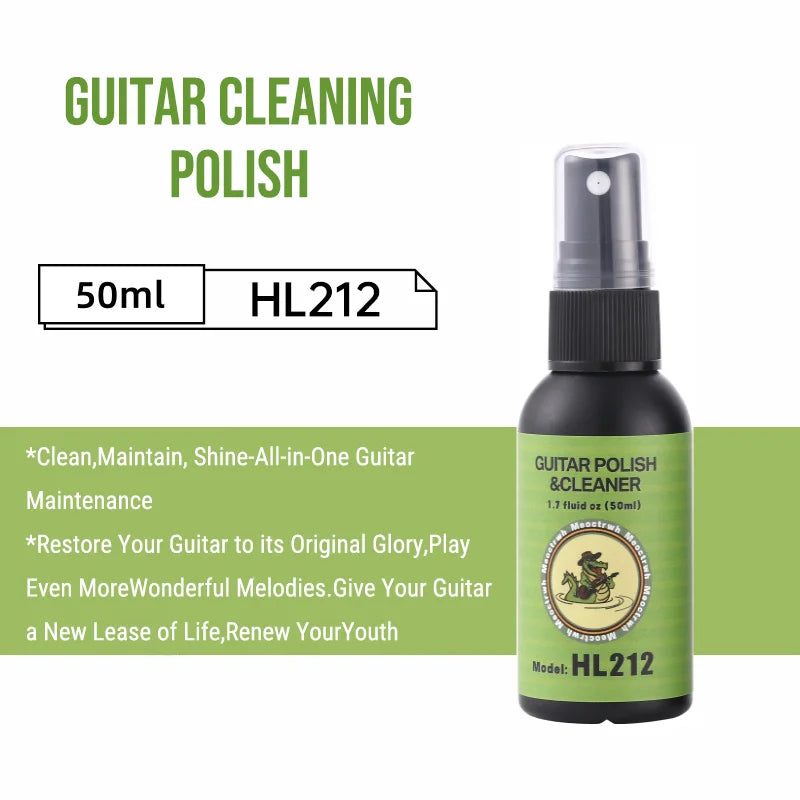 Guitar Cleaning Kit All IN ONE fretboard Lemon Oil Polish String Cleaner Guitar string winder for Guitar Cleaning Maintenance
