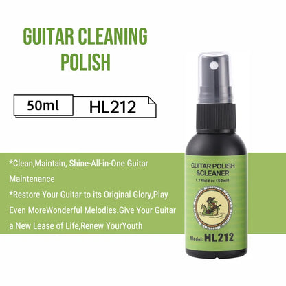 Guitar Cleaning Kit All IN ONE fretboard Lemon Oil Polish String Cleaner Guitar string winder for Guitar Cleaning Maintenance