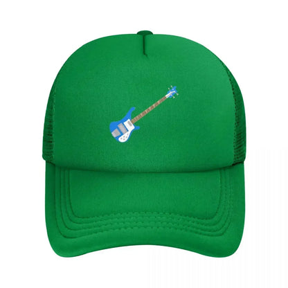 Cobalt Blue Left-Handed Rickenbacker 4001C FLCL Bass Guitar Mesh Baseball Caps Snapback  Hats Casquette Outdoor Unisex