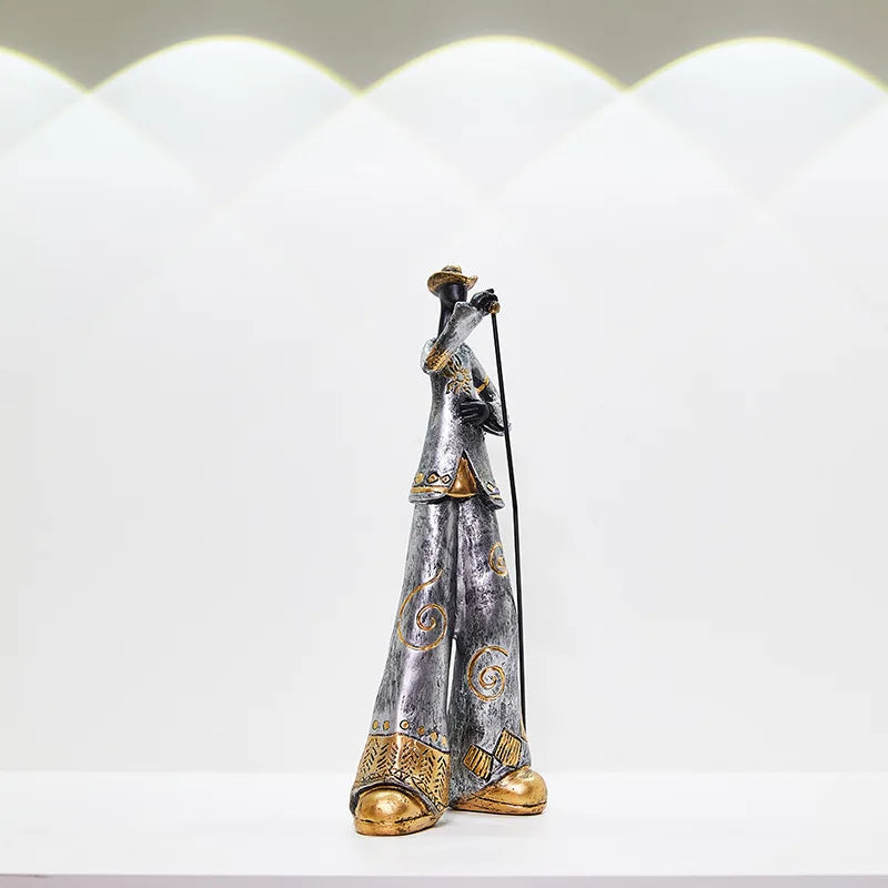 Creative American Band Decoration Musical Instrument Model Living Room Porch Study Nordic Arts And Crafts Statue Sculpture Home