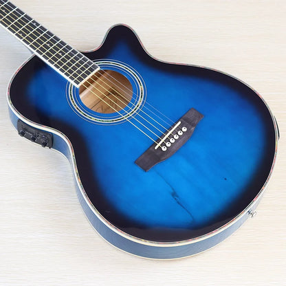 Thin-Body Acoustic-Electric Guitar Bundle – Beginner Guitar with Free Gig Bag & Extra Strings