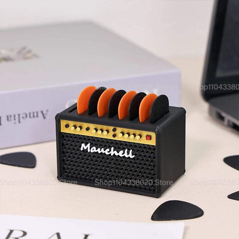 Speaker-shaped 3D Printed Portable Guitar Pick Holder Waterproof Lovely Guitar Picks Case