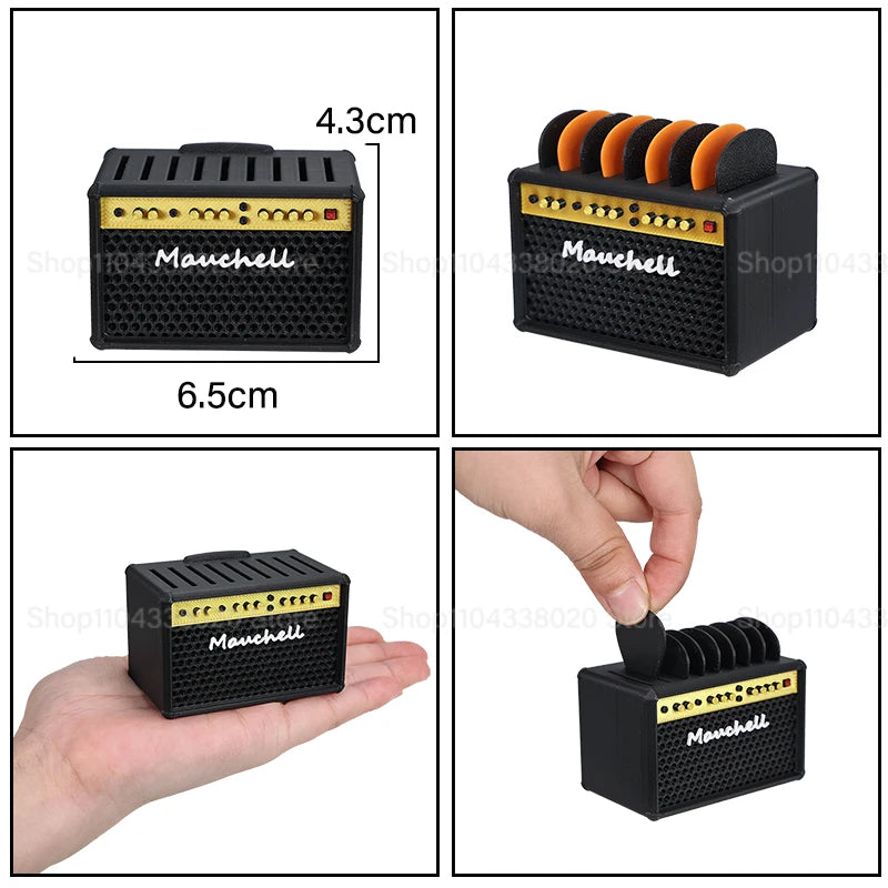 Speaker-shaped 3D Printed Portable Guitar Pick Holder Waterproof Lovely Guitar Picks Case