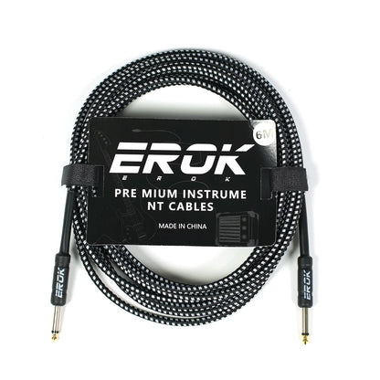 EROK 3/6/10M Guitar Audio Cable 6.35mm Plug No Noise Audio Wire Cord Musical Instrument Accessories Parts for Bass