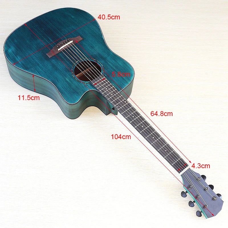 Thin-Body Acoustic-Electric Guitar Bundle – Beginner Guitar with Free Gig Bag & Extra Strings