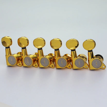 ARM Electric Guitar Machine Heads Metal Tuners Mini Oval Tuner for ST TL Chrome Black Gold Tuning Pegs