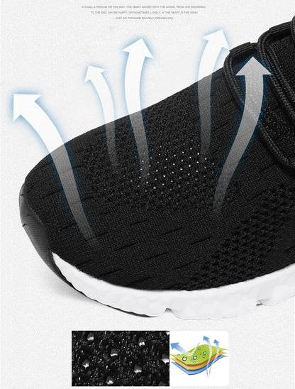 Breathable Mesh Men Shoes Trendy Lightweight Walking Flats Plus Size Male Tennis Sneakers Outdoor Running Fitness Shoes 2024