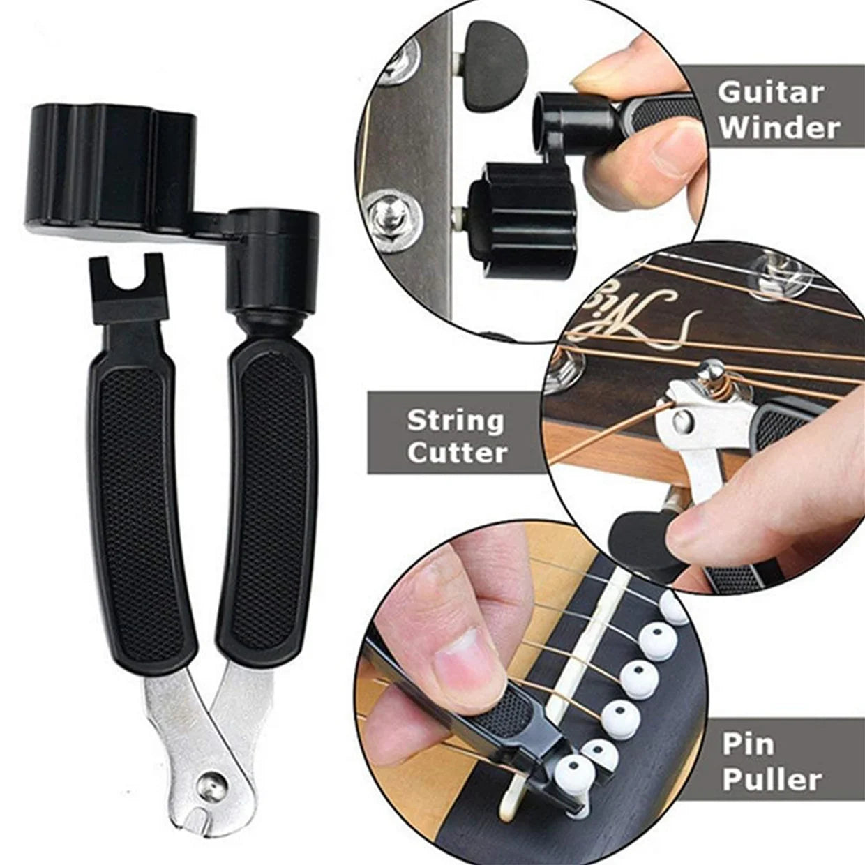 Guitar Cleaning Kit All IN ONE fretboard Lemon Oil Polish String Cleaner Guitar string winder for Guitar Cleaning Maintenance