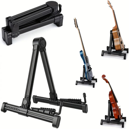 Miwayer Folding A‑Frame Guitar Stand – Universal ABS Floor Support for Acoustic, Electric, Bass & Ukulele
