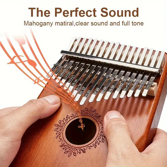 17 Keys Kalimba Thumb Piano High Quality Wood Mbira Body Musical Instruments With Learning Book Kalimba Piano Christmas Gift