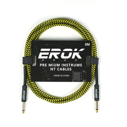 EROK 3/6/10M Guitar Audio Cable 6.35mm Plug No Noise Audio Wire Cord Musical Instrument Accessories Parts for Bass
