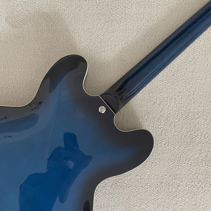 Made in China, hollow jazz electric guitar, Chrome Hardware, HH pickup, maple guitar body, free delivery