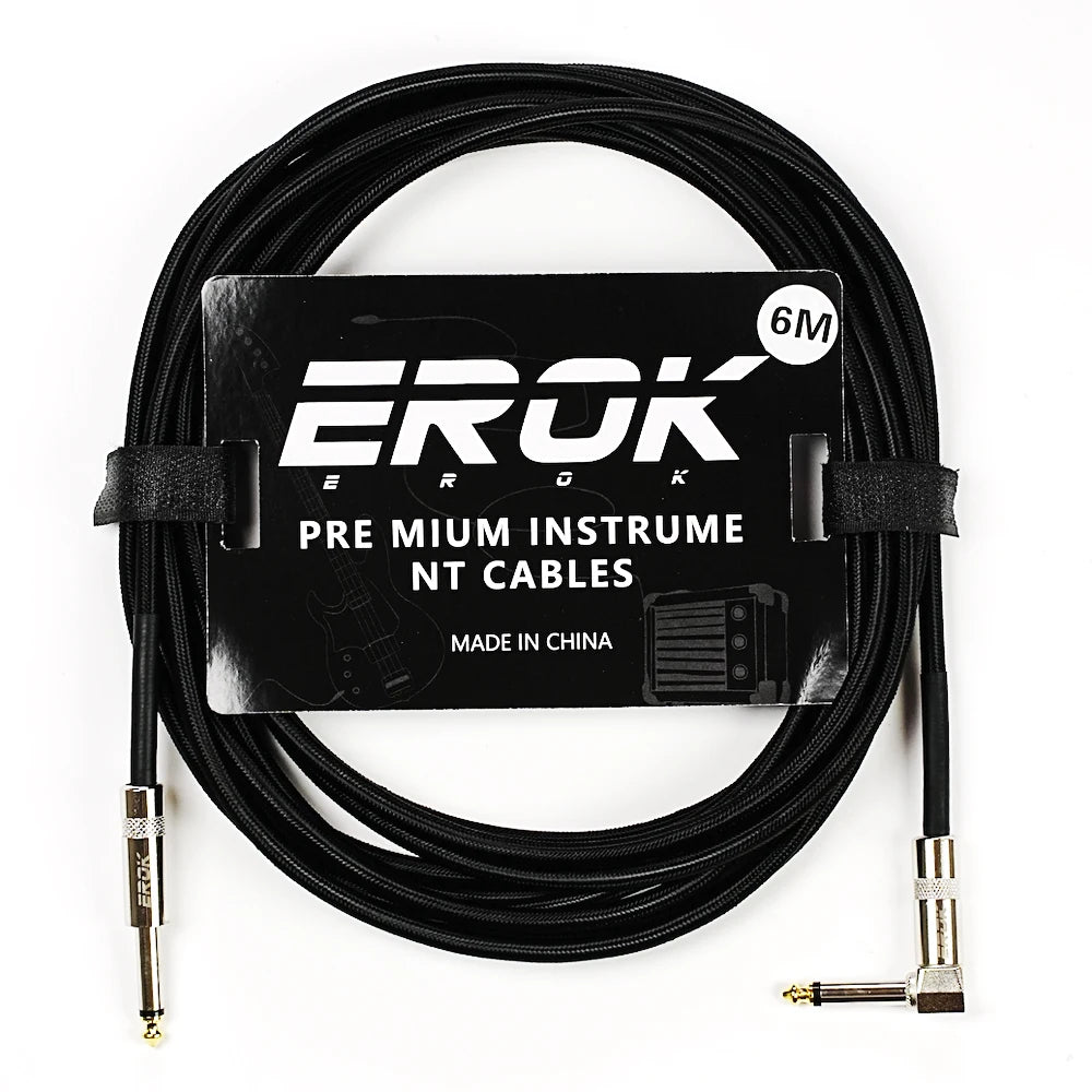 EROK 1.5M/3M/6M/10M Premium Guitar Cable 1/4 Inch Instrument Cable-Super Durable Guitar Chord- AMP Cord for Bass