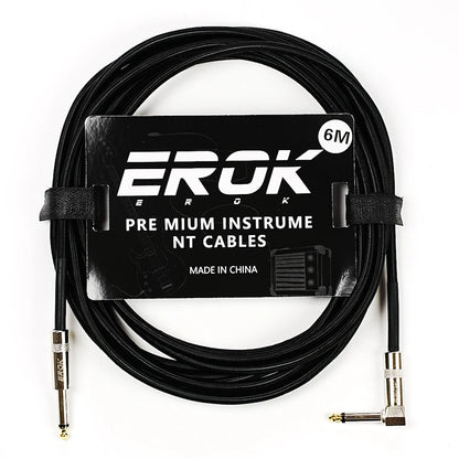 EROK 1.5M/3M/6M/10M Premium Guitar Cable 1/4 Inch Instrument Cable-Super Durable Guitar Chord- AMP Cord for Bass