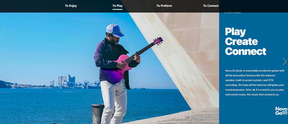 Enya Nova Go Sonic Carbon-Fiber Smart Electric Guitar – Built-In 10 W Speaker & On-Board Effects