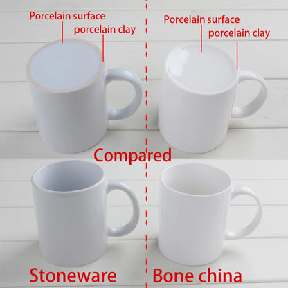 Music Lover's White Ceramic Mug with Headphones & Music Notes Design - Reusable Coffee Cup for Tea, Hot Chocolate - Hand Wash On