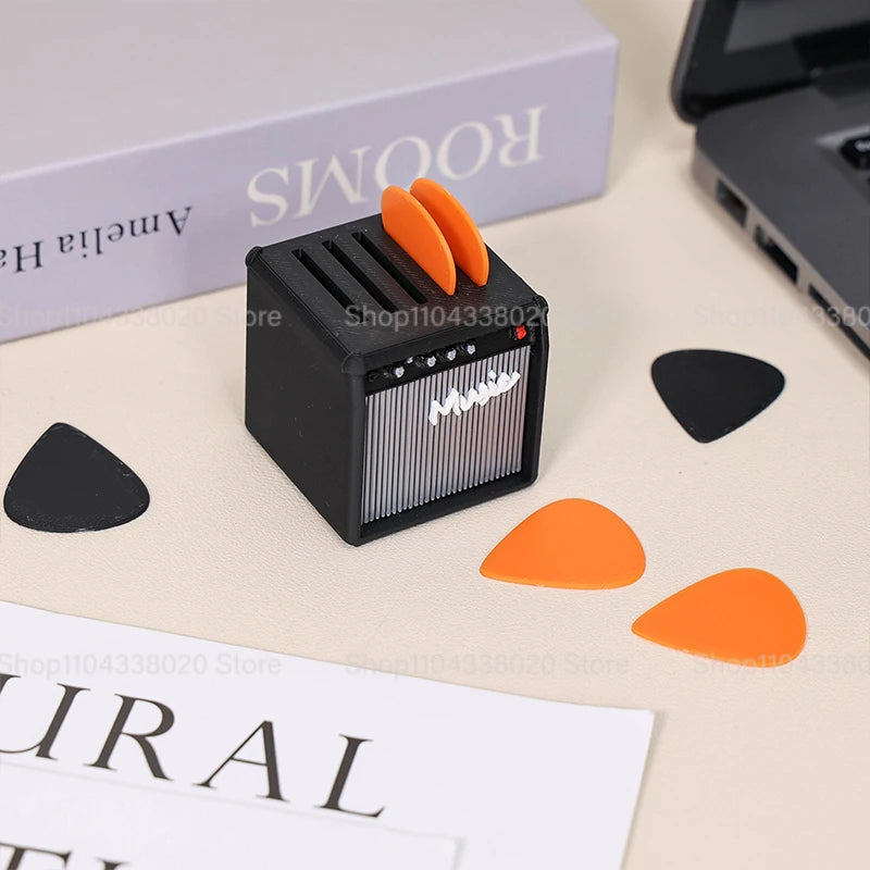 Speaker-shaped 3D Printed Portable Guitar Pick Holder Waterproof Lovely Guitar Picks Case