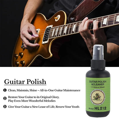 Guitar Cleaning All IN ONE Kit Fretboard Lemon oil Polish Guitar String-cleaner For Guitar Cleaning And Maintenance