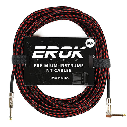 EROK 1.5M/3M/6M/10M Premium Guitar Cable 1/4 Inch Instrument Cable-Super Durable Guitar Chord- AMP Cord for Bass