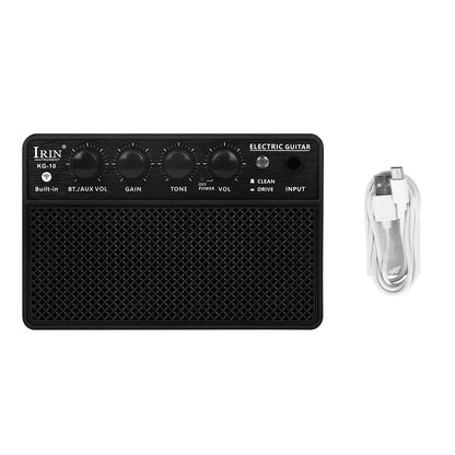 IRIN Audio Electric Guitar Bass Sound Amplifier 10W 6.35mm Rechargeable Portable Sound Amplifier Electric Guitar Bass Accessory