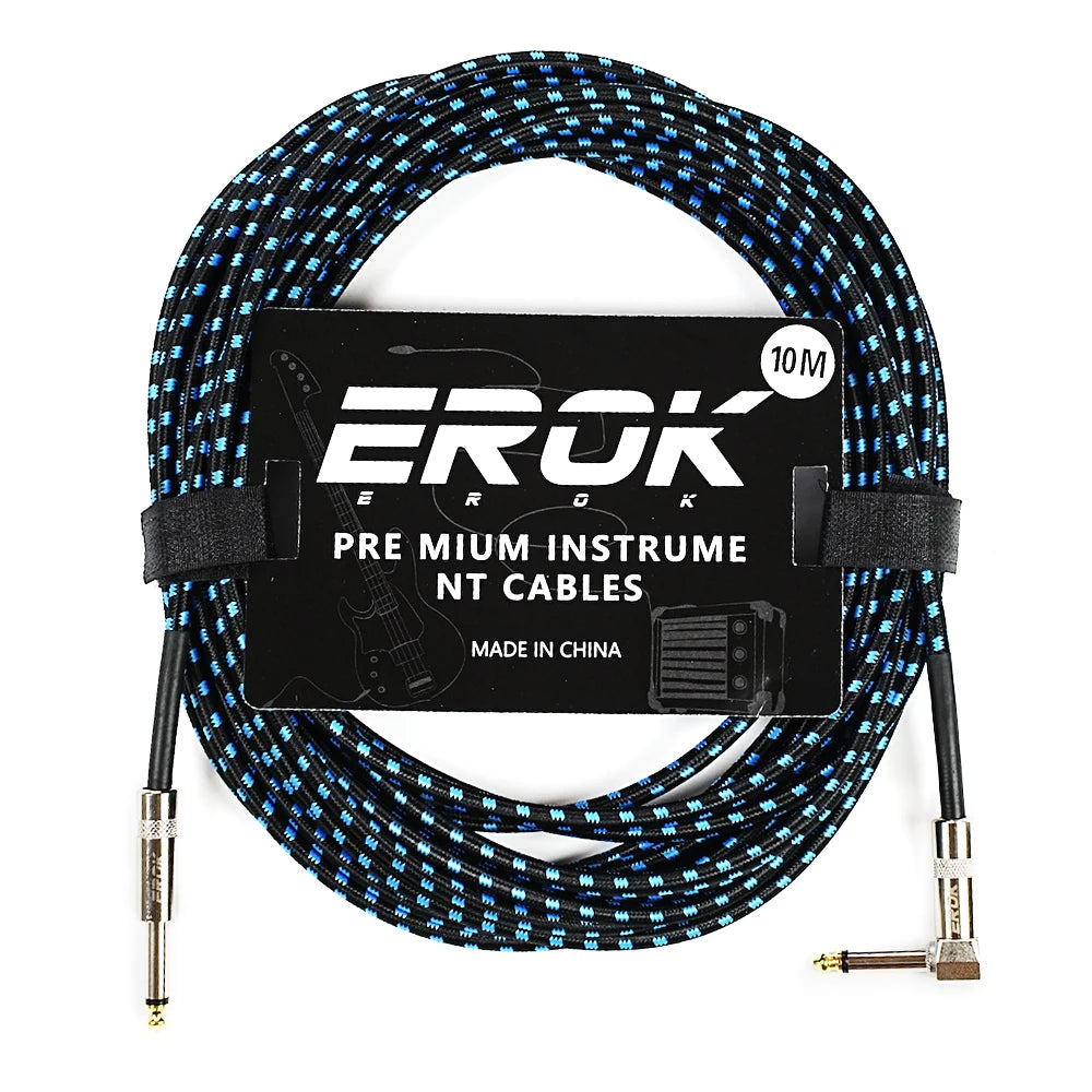 EROK 1.5M/3M/6M/10M Premium Guitar Cable 1/4 Inch Instrument Cable-Super Durable Guitar Chord- AMP Cord for Bass