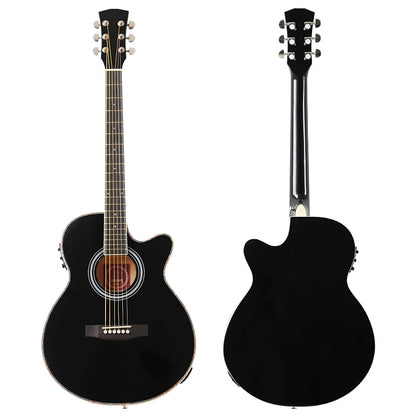 Thin-Body Acoustic-Electric Guitar Bundle – Beginner Guitar with Free Gig Bag & Extra Strings