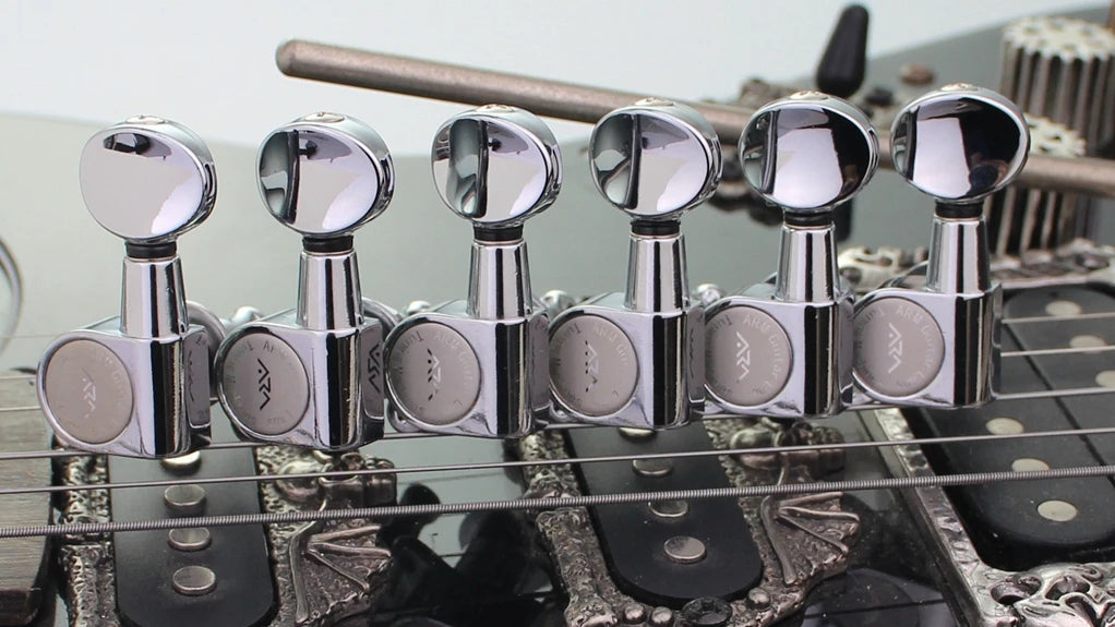 ARM Electric Guitar Machine Heads Metal Tuners Mini Oval Tuner for ST TL Chrome Black Gold Tuning Pegs