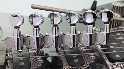 ARM Electric Guitar Machine Heads Metal Tuners Mini Oval Tuner for ST TL Chrome Black Gold Tuning Pegs