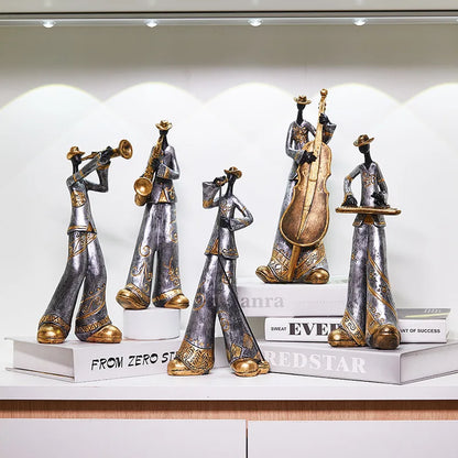 Creative American Band Decoration Musical Instrument Model Living Room Porch Study Nordic Arts And Crafts Statue Sculpture Home