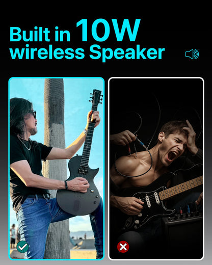 Enya Nova Go Sonic Carbon-Fiber Smart Electric Guitar – Built-In 10 W Speaker & On-Board Effects