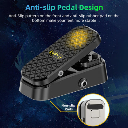 Volume Expression Guitar Effect Pedal 2-in-1 Dual Control Silent Buffer Metal Chassis Stereo Interface No Power Required