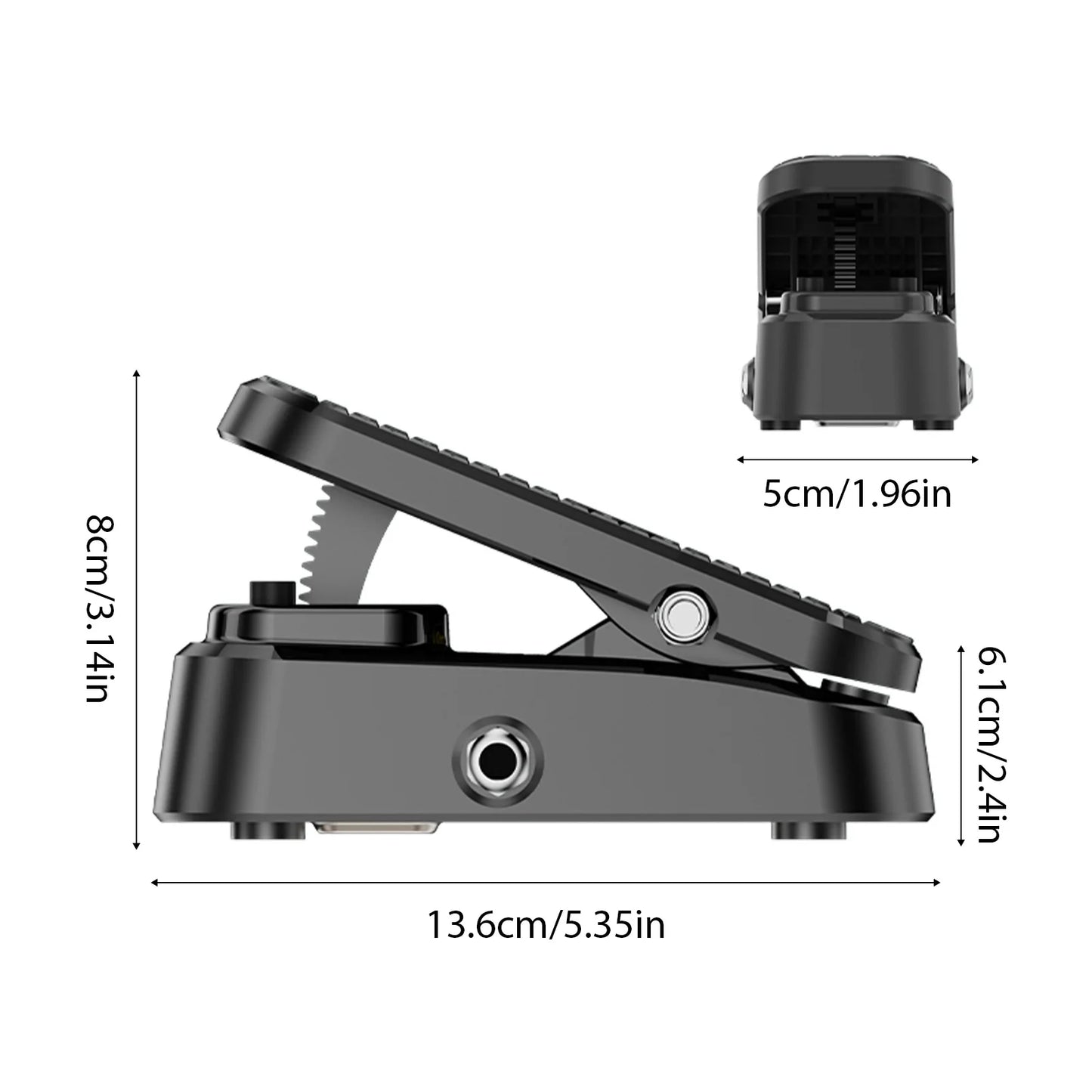 Volume Expression Guitar Effect Pedal 2-in-1 Dual Control Silent Buffer Metal Chassis Stereo Interface No Power Required