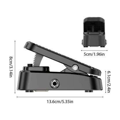 Volume Expression Guitar Effect Pedal 2-in-1 Dual Control Silent Buffer Metal Chassis Stereo Interface No Power Required