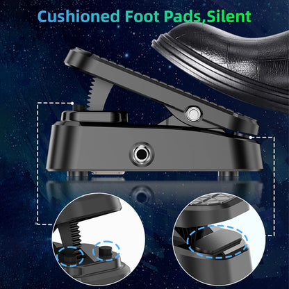 Volume Expression Guitar Effect Pedal 2-in-1 Dual Control Silent Buffer Metal Chassis Stereo Interface No Power Required