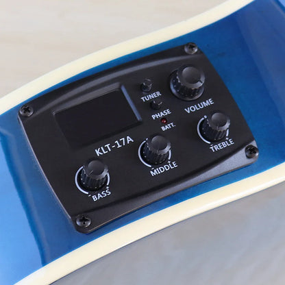 Thin-Body Acoustic-Electric Guitar Bundle – Beginner Guitar with Free Gig Bag & Extra Strings