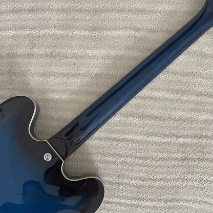 Made in China, hollow jazz electric guitar, Chrome Hardware, HH pickup, maple guitar body, free delivery