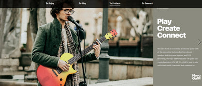 Enya Nova Go Sonic Carbon-Fiber Smart Electric Guitar – Built-In 10 W Speaker & On-Board Effects